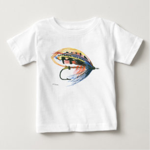 T-shirt Pour Bébé FlyFishing Lure Art Saumon Fly Lure