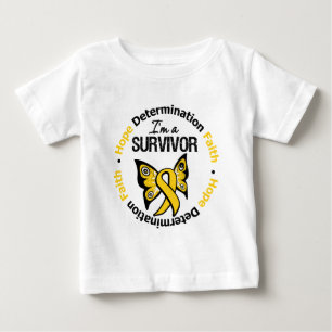 T-shirt Pour Bébé Foi de détermination d'espoir de survivant de