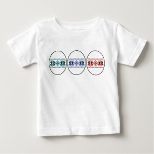 T-shirt Pour Bébé Folk Design Easter Eggs