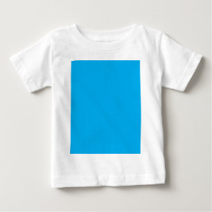 T-shirt Pour Bébé Fond uni bleu cyan Style minimaliste d'été