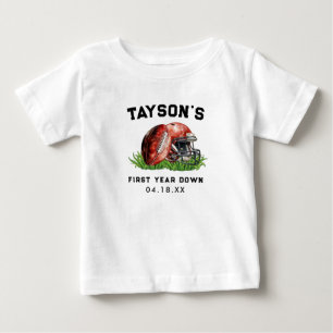 T-shirt Pour Bébé Football Première Année Down 1er Anniversaire