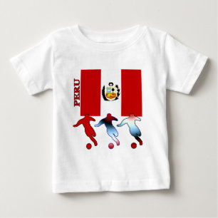 T-shirt Pour Bébé Footballeurs péruviens