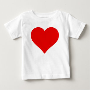 T-shirt Pour Bébé Forme de cœur rouge amour classique minimalisme