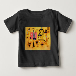 T-shirt Pour Bébé Formes géométriques roses et incisives Abstraites 