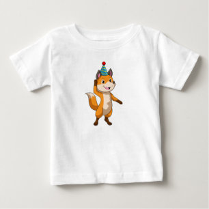T-shirt Pour Bébé Fox à la fête avec casquette de parti