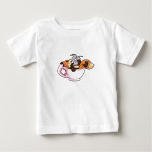 T-shirt Pour Bébé Fox with Coffee