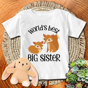 T-shirt Pour Bébé Foxy Fox Meilleure Grande Soeur du Monde