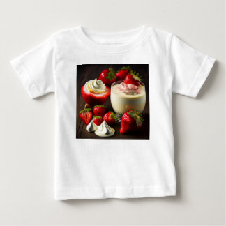 T-shirt Pour Bébé Fraises au yaourt