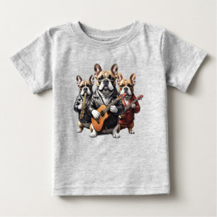 T-shirt Pour Bébé French Bulldog groupe de musique Französische Bull