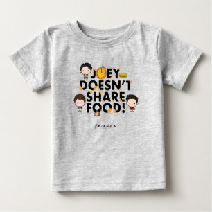 T-shirt Pour Bébé FRIENDS™ Joey ne partage pas la nourriture Chibi