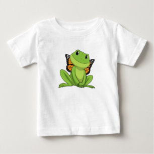 T-shirt Pour Bébé Frog with Butterfly