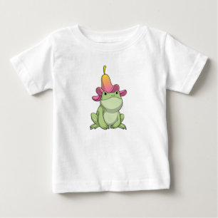 T-shirt Pour Bébé Frog with Plumeria