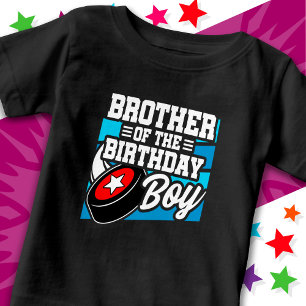 T-shirt Pour Bébé Fun Kids Hockey Party Brother of the Birthday Boy