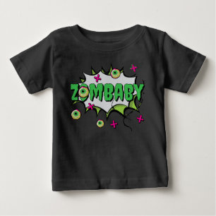T-shirt Pour Bébé Funky Cute ‘ZomBaby’ Zombie Hugs et Baisers