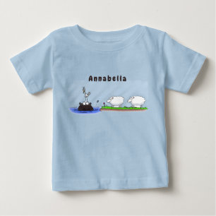 T-shirt Pour Bébé Funny hippo birdie deux brebis