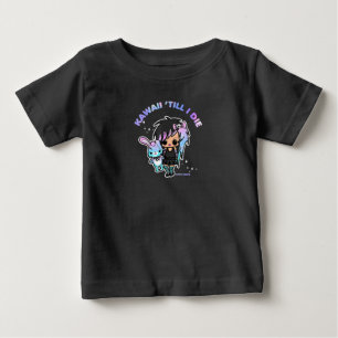 T-shirt Pour Bébé Funny Kawaii Pastel Goth Emo Gothique Chibi Anime