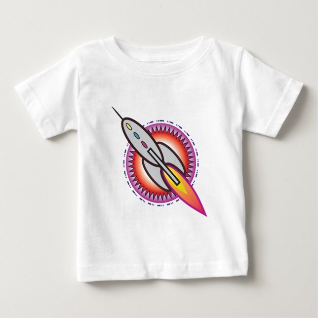T-shirt Pour Bébé Fusée spatiale (Devant)