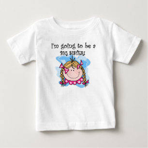 T-shirt Pour Bébé Futur Big Soeur Blond Cheveux