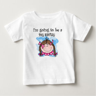 T-shirt Pour Bébé Futur Big Soeur Brown