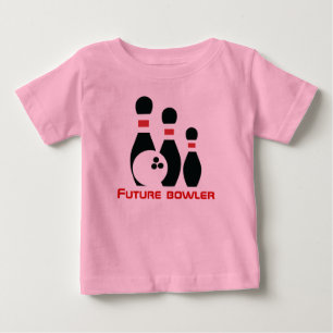 T-shirt Pour Bébé Futur bowler, boule de bowling et épingles