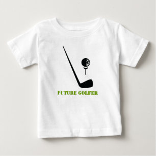 T-shirt Pour Bébé Futur club de golf et balle noir, green custom