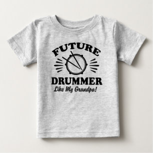 T-shirt Pour Bébé Futur Drummer Comme Mon Grand-Père