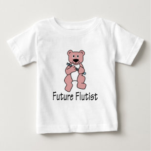 T-shirt Pour Bébé Futur Flutiste/ Ours
