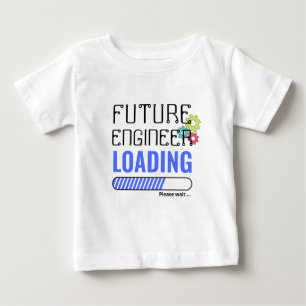T-shirt Pour Bébé Futur Ingénieur Chargement tendance Unisex personn