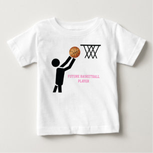 T-shirt Pour Bébé Futur joueur de basket avec balle personnalisée