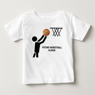 T-shirt Pour Bébé Futur joueur de basket avec balle personnalisée