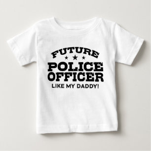 T-shirt Pour Bébé futur officier de police