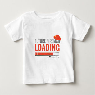 T-shirt Pour Bébé Futur pompier Chargement mignon drôle garçon perso