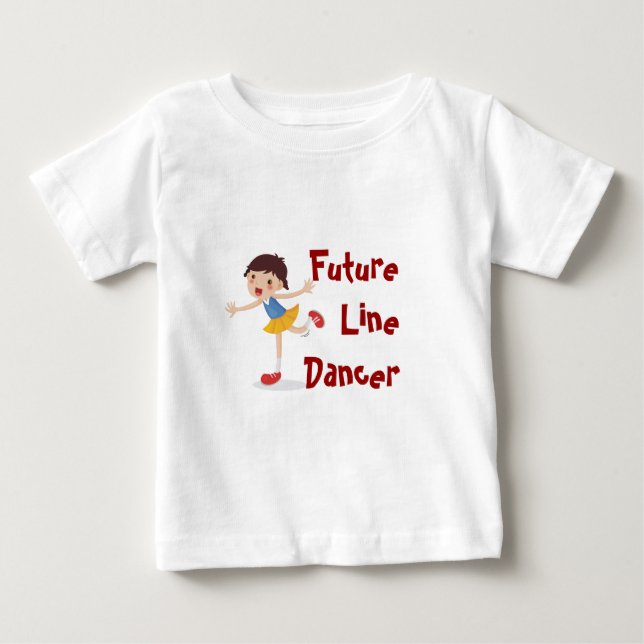 T-shirt Pour Bébé Future Line Dancer ! - Fille (Devant)