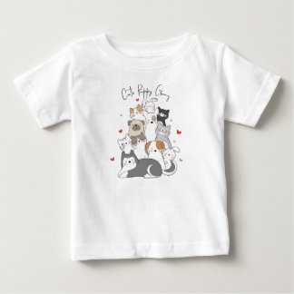 T-shirt Pour Bébé Gang de chiot mignon