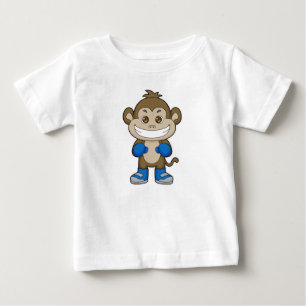 T-shirt Pour Bébé Gants de boxe de singe