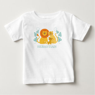 T-shirt Pour Bébé Garçon Lion de la Jungle Safari Mignon