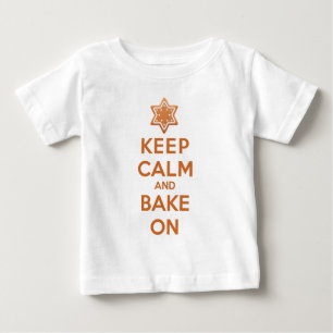 T-shirt Pour Bébé Gardez le calme et faites cuire au four dessus