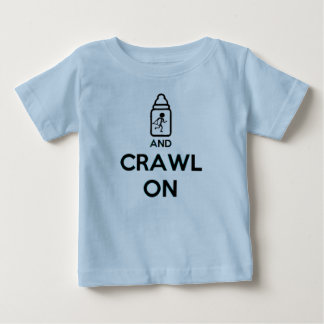 T-shirt Pour Bébé Gardez le calme et rampez dessus - B jumeau