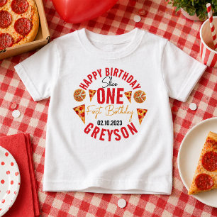 T-shirt Pour Bébé Gâteau bébé pizza moderne Slice 1er anniversaire