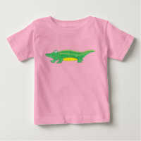 Gator Tee d'alligator vert et jaune
