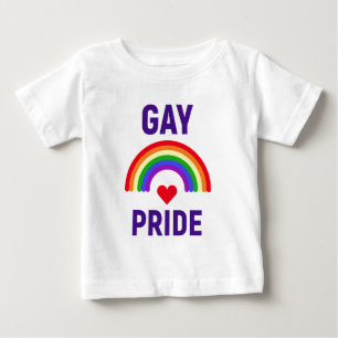 T-shirt Pour Bébé Gay pride Coeur et arc-en-ciel