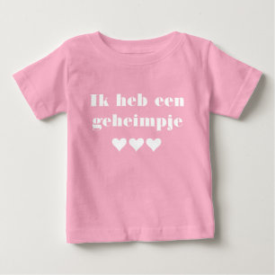 T-shirt Pour Bébé Geheimpje ik mot grote zus