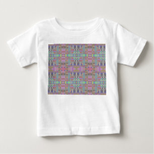 T-shirt Pour Bébé Géométrique vert violet rose