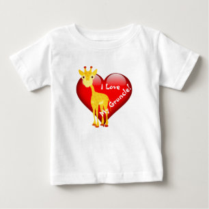 T-shirt Pour Bébé Giraffe avec j'aime mon oncle !