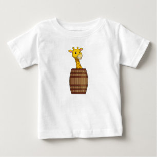T-shirt Pour Bébé Giraffe avec tonneau