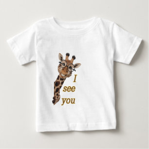 T-shirt Pour Bébé Giraffe.Text.Je vous vois