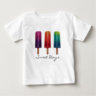 T-shirt Pour Bébé Glaces à l'eau mignonnes aquarelles