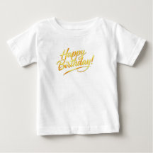 Golden Happy Birthday Typographie