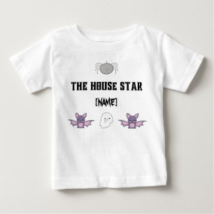 T-shirt Pour Bébé Goth famille bébé avec chauves-souris fantôme et a