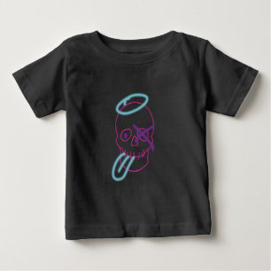 T-shirt Pour Bébé Graffiti crâne - rose, violet, bleu et noir T-Sh